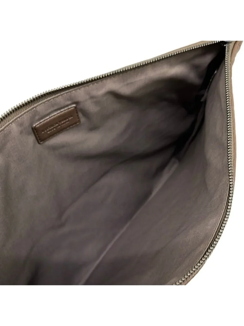 Bottega Veneta Clutch Intrecciato Dark Brown Beige Green Leather